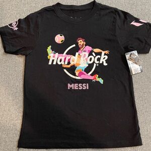 NWT Hard Rock Messi 10 Soccer Shirt youth size small black